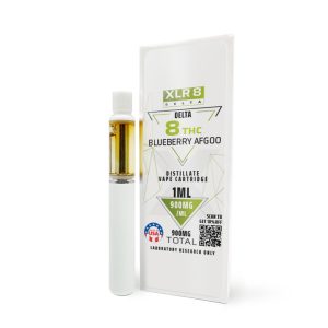 Delta-8 Disposable Vape Indica Blueberry Afgoo - XLR8 Delta