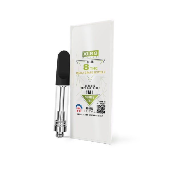 Delta 8 Ceramic Vape Cartridge Indica Grape Zkittlez